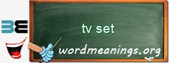 WordMeaning blackboard for tv set